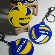 排球鑰匙圈訂製/旋風款/刻名字[校名]+背號/紀念日/畢業禮物