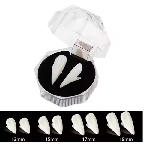 Resin Fake Teeth Halloween Vampire False Teeth Props Realistic Teeth Dental Braces Accessories Makeu
