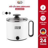 Nồi lẩu điện mini chống dính Lebenlang 1500ml thương hiệu Đức bảo hành 2 năm LBEC0808