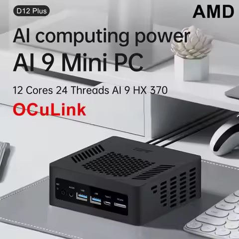Topton Gaming Mini PC Oculink AMD Ryzen AI 9 HX 370 365 PRO 360 USB4 2x2.5G LAN 2xPCIe4 Desktop Gami