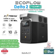 EcoFlow Delta 2 แบตเตอรี่สำรองพกพา 1024Wh Portable Power Station 1800W ชาร์จเร็ว 0-80% ใน 50 นาที