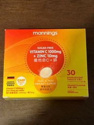 Mannings Vitamin C + Zinc Tablets