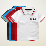 Kaos Anak Polo Laki Laki Perempuan Kerah BOSS Unisex Umur 2-10 Tahun