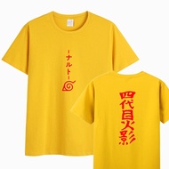 Áo Thun Tay Ngắn Naruto Shippuden Fourth Hokage Dành Cho Nam Và Nữ Mùa Hè Thường Ngày Thoáng Khí in