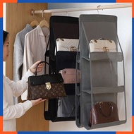 6/8 Pockets Bag Shoe Handbag Storage Wardrobe Storage Closet Hanger Tempat Simpanan Beg Almari 包包收纳袋