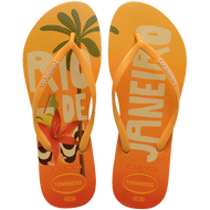 HAVAIANAS รองเท้าแตะ Slim Postcard Flip Flop YELLOW 41489681740F_H3YLXX