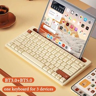 Custom BOW Multi-Device BT Keyboard – 79 Keys, Built-In Phone Stand, Media Hotkeys, Win/Mac/Android,