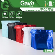 Plastic Coffee Bean Clip Packaging - Zip Coffee Bean Bag Pouch 250g Coffee Bean Packaging
