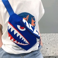 Bag Influencer Hot-selling Children's Bags Boys Unique Small Shark Chest Bag Baby Outing Travel All-match Handsome Messenger Bag/5.8