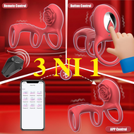 Masturbators Toy for Adult Man Red Ring Vibrate Toys with 9 vibration modes Hands-Free Male Equipmen