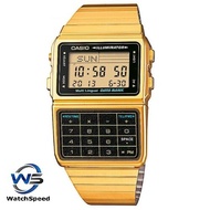 Casio DBC-611G-1 Databank Retro Gold Tone Digital Calculator Unisex Watch