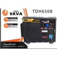 EuroX TDH6508 5kva Soundproof Diesel Generator Genset - Battery Start 6 Months Local Warranty