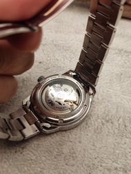原$14,000 背透 agnes b. 機械錶 錶玻透亮 文青 手寫體時標 手錶 男錶 女錶 二手 正品