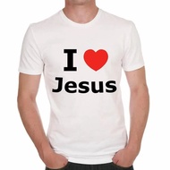 Men's Graphic T-Shirt I Love Jesus Eco-Friendly Edition Short Sleeve