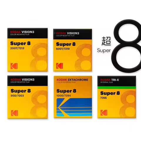 2026 In Stock Original Super 8 Colors Spot Kodak Vision3 Super 8mm Film 1-3 Packs 50D 200T 500T Film