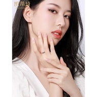 Color Gold Ring Female 18K Gold Ring Rose Gold Purple Gold Ring Gypsophila K Gold Platinum Plain Gol