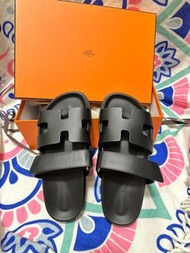 Hermes 愛馬仕二舅拖鞋 黑色 chypre sandal