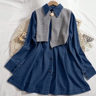 ZANZEA | เสื้อแฟชั่น ZANZEA สไตล์วินเทจ ผ้ายีนส์ ดีไซน์ 2 ชิ้นในตัวเดียว เสื้อผู้หญิงสำหรับฤดูใบไม้ร