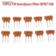 tinchighid 10Pcs Ceramic Filter FM Bandpass Filter BP87108 87-108KHZ High Frequency 3 Pin Accessorie
