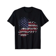 Cool Usa Fire Works Design - Indepence Day - July 4 T-Shirt LJ
