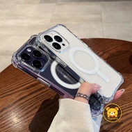 Shockproof Magnetic Clear Case For Xiaomi 15T Pro 17 Pro Max 5G 4G With Wireless Charge Transparent 