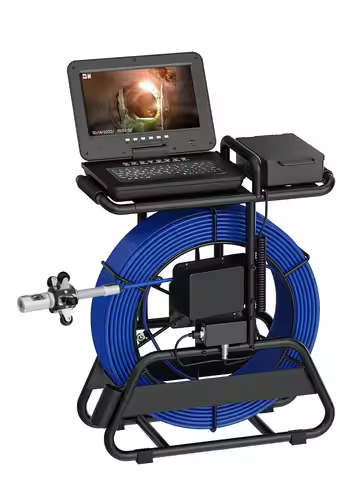 Sewer Camera Inspection 360 degrees 10″inch IPS+Cable diameter ø7mm+512HZ Transmitter Locator+Meter
