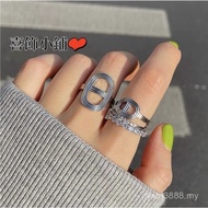 925 Sterling Silver H Pig Nose Ring Horizontal Vertical VVWQ