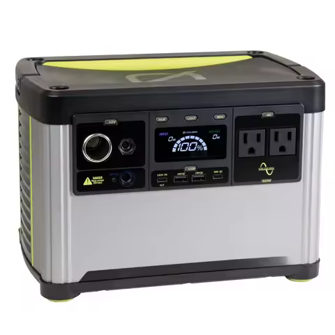 Yeti Portable Power Station, Yeti 500, 499 Watt Hour LiFePO4 Battery, Water Resistant & Dustproof So