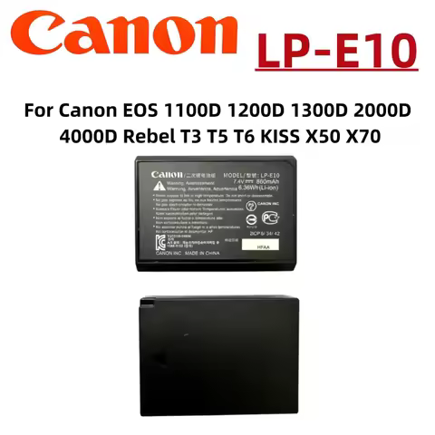 Original LP-E10 LPE10 LP E10 Digital Camera Battery for Canon EOS 1100D 1200D 1300D 2000D 4000D Rebe