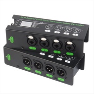 [jwerlyday]1Pair 4-Channel 6.5 + 3-Pin XLR Audio/ over Network Cable Extender DMX512 Network Signal 