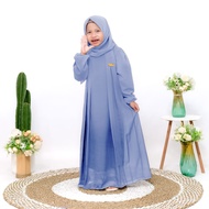 Gamis anak perempuan terbaru 2025/Nakey Dress set hijab/bahan Ceruti/elegant/terlaris