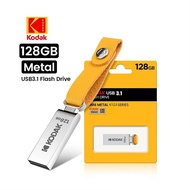 KODAK 128GB Metal USB 3.1 Flash Drive - Metal Pendrive Mini High Speed, Memoria With Land yard For K