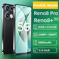 【COD】Ponsel otentik resmi  Reno8 Pro+ 6.8inch Handphone 5G HP Android 8GB+256GB Android 10.0 hp mura