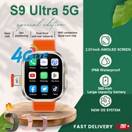 Buy1 Get3 】 Percuma S9 ultra 5G data Smart Watch Sim card +Wifi  + Super Amoled S9 Ultra smartwatch 