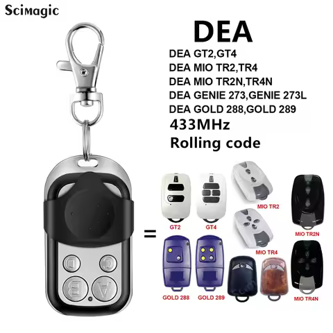 Compatible for DEA MIO TR2 TR4 Garage Remote Control GT2 GT4 TR2N TR4N GOLD 288 289 GENIE 273 Rollin