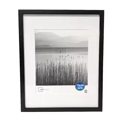 Mainstays – 8x10 Picture Frame – Black Matted Gallery Linear Program Wall Photo Frame