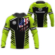 KD1New 3D printed Kawasaki Ninja Motorcycle Ride off-road jumper Extreme Sports adventure unisex hoo