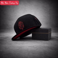 [Embroidered Logo] Men's Snapback Hat, High Quality Aboriginal Cap. Size 56-59cm.