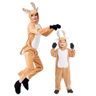 Children Elk Cosplay Costume Halloween Christmas Deer Elk Animal Costume Party Parent-Child Event Co