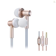 IBRAIN FC33-E Radiation Free Air Tube Headphones Aluminum Metal Earbuds with Mic and Volume Control 