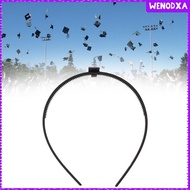 [Wenodxa] Graduation Hat Headband Reusable Hair Hoop Graduation Cap Hair Band for Cosplay