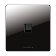 Outlet Telepon Architech Diamond V16-E01 Black Stopkontak Telpon Hitam