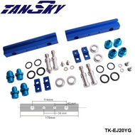 For SUBARU WRX STI EJ20 EJ20T STI Top feed Injector Fuel Rail Turbo Kit Blue  Aluminium Billet HQ jd