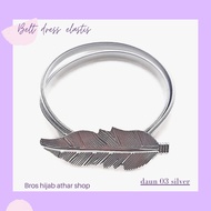 Belt daun ikat pinggang wanita elastis sabuk besi per melar untuk dress pesta