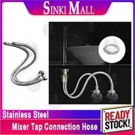 2pcs SUS304 304 Stainless Steel Flexible Hot and Cold Mixer Water Tube Hose Pipe Water Supply Pipe H