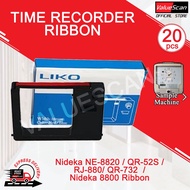 Time Recorder Ribbon- Nideka NE-8820/ QR-52S/ RJ-880/ QR-732/ Nideka 8800 Ribbon (10pcs-50pcs)