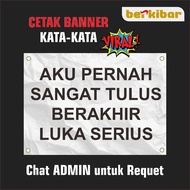 VIRAL WORDS BANNER TRUCK BACK BANNER/ COSTUME BANNER/