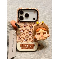 For iPhone 17/16/15/14/13 Pro/Max Cute Crying Again Doll Pattern Film Phone Case Magnetic Shockproof