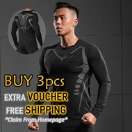 ROOFLESS Compression Shirt Men Tight Shirt Running Men Gym Shirt Sport Man Baju Fit Lelaki Baju Suka