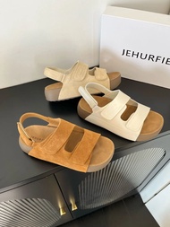 รองเท้าแตะหนังพื้นนุ่ม Boken AB25311 ส้นเหลี่ยมใส่สบาย รองเท้าเดี่ยวจากจีนแผ่นดินใหญ่ ส้นเหลี่ยม อื่